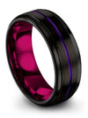 Wedding Couple Bands Set Tungsten Wedding Ring for Her and His Black Jewelry - Charming Jewelers
