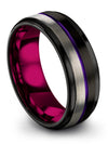 Wedding Ring for Female and Female Sets Black Tungsten Ring for Woman Black - Charming Jewelers