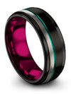 Black Wedding Rings Set Tungsten Bands Engagement Man Black Ring for Lady Best - Charming Jewelers