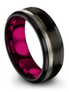 Matching Her and Wife Wedding Ring His and Husband Tungsten Wedding Rings Midi - Charming Jewelers