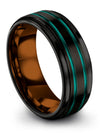 Wedding Bands Set Black 8mm Tungsten Wedding Bands 8mm 1st - Paper Jewelry - Charming Jewelers