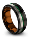Plain Black Promise Rings for Woman Mens Engagement Rings Tungsten Set of Rings - Charming Jewelers