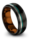 Tungsten Promise Ring for His Tungsten Carbide Rings Black Ladies Black Rings - Charming Jewelers