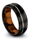 Personalized Anniversary Ring for Couples Engraved Tungsten Mariage Rings - Charming Jewelers