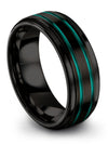 Personalized Wedding Rings Sets Tungsten Rings for Womans I Love You Handmade - Charming Jewelers