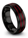 Solid Wedding Band 8mm Tungsten Wedding Band Cute Matching Rings Couple Gift - Charming Jewelers