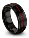 Black Wedding Bands 8mm Engagement Female Rings Tungsten Black Woman Band - Charming Jewelers