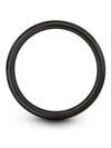 Mens 8mm Black Line Wedding Bands Tungsten Wedding Band Black Rings Sets - Charming Jewelers