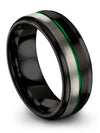 Wedding Engagement Mens Wedding Ring Set for His and Boyfriend Tungsten Black - Charming Jewelers