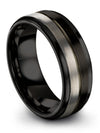 Lady Black Tungsten Carbide Promise Rings Tungsten Carbide Ring Set MidFinger - Charming Jewelers