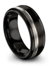 Black Guys Wedding Bands Engraved Dainty Wedding Ring Matching Promise Band - Charming Jewelers