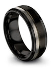 Black Brushed Black Tungsten Ring for Man Female Small Rings Present Ideas - Charming Jewelers