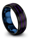 Lady Anniversary Ring Black and Tungsten Matching Tungsten
