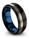 Black Female Wedding Band Engraved Tungsten Carbide Him and Girlfriend Rings - Charming Jewelers