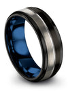 Tungsten Wedding Bands Woman&#39;s Black Wedding Band for Men Tungsten Custom Bands - Charming Jewelers