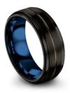 Wedding Ring Sets for Mens Black Tungsten 8mm Ring