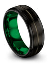 Guy Promise Rings Gunmetal and Black Girlfriend and His Bands Tungsten Fiance - Charming Jewelers