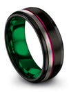 Wedding Band for Him and Her Set Black Tungsten Wedding Ring Small Rings Black - Charming Jewelers