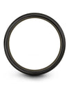 Guy Black Tungsten Band His and Him Brushed Promise Bands Unisex Anniversary - Charming Jewelers