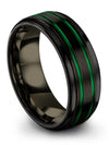 Solid Wedding Band for Woman Tungsten Rings for Female Engravable Black Men - Charming Jewelers