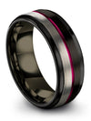 Plain Wedding Bands for Boyfriend and His Wedding Bands Tungsten Men 8mm Black - Charming Jewelers