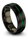 8mm Promise Ring Male Engravable Tungsten Rings for Guys Matching for Couples - Charming Jewelers