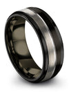 Black Grey Female Anniversary Ring Guy Ring Tungsten I Love You Couples - Charming Jewelers