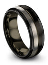 Black Lady Wedding Band Set Tungsten Carbide Ring for Couples Rings Set - Charming Jewelers