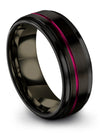 Plain Black Wedding Bands for Guy Tungsten Bands for Female Matte Finish I Love - Charming Jewelers