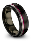 Wedding Ring Sets for Her and Girlfriend Black Tungsten Matching Band Black - Charming Jewelers