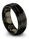 Tungsten Carbide Promise Rings Black Tungsten Lady Ring Boyfriend and Him - Charming Jewelers