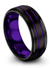 Lady Engraved Wedding Woman Engagement Bands Tungsten Carbide Black Rings - Charming Jewelers