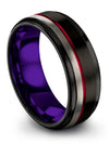 Wedding Rings for His and Him Black Dainty Rings Matching His and Boyfriend - Charming Jewelers