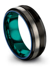 Wedding Bands Woman Tungsten Band Matte Girlfriend and Wife Rings Black Couples - Charming Jewelers