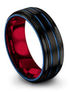 Male Wedding Band Black Engraved Tungsten Carbide Engagement Band Engagement - Charming Jewelers