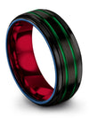 Bands Set for Girlfriend Black Plated Wedding Tungsten Wedding Ring Men Cute - Charming Jewelers
