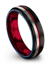 Plain Lady Wedding Band Tungsten Carbide Man Rings Black Engagement Bands - Charming Jewelers