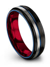 Male Wedding Ring 6mm Tungsten 6mm Band for Guys Mens Right Hand Rings - Charming Jewelers