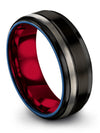 Black Wedding Rings Sets for Fiance and Her Tungsten Carbide Black Jewelry - Charming Jewelers