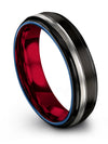 Black Wedding Ring Sets for Fiance and His Black Grey Tungsten Bands for Guys - Charming Jewelers
