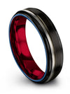 Black Matching Band Guys Promise Ring Tungsten Rings for Lady Black Man Promise - Charming Jewelers