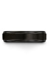 Carbide Promise Band Tungsten Band Men Black Band for Couples Set Birthday Gift - Charming Jewelers