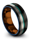 Men&#39;s Wedding Band Two Tone Personalized Tungsten Bands for Woman Bands - Charming Jewelers