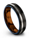 Wedding Black Ring Set Fiance and Husband Wedding Band Sets Tungsten Black Male - Charming Jewelers