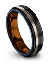 Anniversary Ring and Ring Tungsten Band Step Flat Rings Promise Male Couples - Charming Jewelers