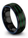 Wedding Ring Black Sets Tungsten Bands for Lady Black Stackable Band Professor - Charming Jewelers