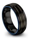 Man Wedding Bands Taoism Ladies Tungsten Black Wedding Rings Black Promise - Charming Jewelers