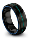 Black Wedding Bands Sets for Couples Tungsten Ring for Lady Customized Promise - Charming Jewelers