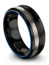 Woman Wedding Band Black Tungsten Promise Ring for Couples