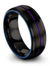 Her and Him Promise Ring Sets Tungsten Black Tungsten Engagement Male Band - Charming Jewelers